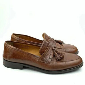 Murphy mens loafers sz 10.5 brown Italian leather